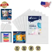 Heavy-Duty 100% Cotton Canvas Panels 18x24 - Acid-Free for Safe Art Creations