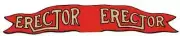 (2) ERECTOR PENNANTS Brown Lettering for GILBERT ERECTOR SET