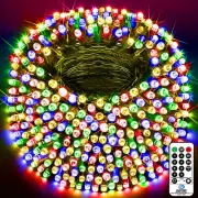 Luces de cadena al aire libre de luces navideñas LED de 403 pies 1000
