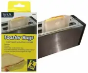 6x Toaster Bag Reusable Toaster Sandwich Bags Baking Pouch Toasty Toastie Poc...