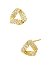 Savvy Cie 18K Over Silver Knot Studs