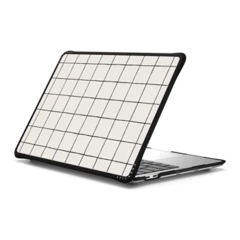 MacBook Pro 13-inch (M1 / M2 / Intel) Impact Case Rustic Grid Light Beige Macbook
