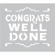 Fabscraps 6" Stencil Congrats Well Done