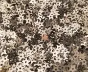 Lot of 5,000 pcs Metallic Silver 5mm Tiny Small Star Loose Sequins Sewing Crafts