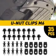 Body Bolts & U-nut Clips M6 Engine Cover Undertray Splash Shield Guard For Honda (for: Peugeot)