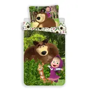 Masha and The Bear Rabbit Cotton Quilt Cover - Single Bed Set