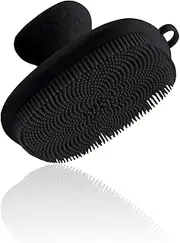 Silicone Face Scrubber Brush - Gentle Exfoliating and Cleansing Tool for Face, Removes Dead Skin, Manual Facial Care, Black