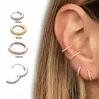 1 Stainless Steel Septum Clicker Hoop Ring Nose Labret Ear Tragus Piercing Stud