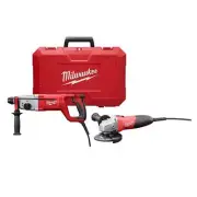 Milwaukee Rotary Hammer 8-Amp+Corded+Forward/Reverse Switch W/Angle Grinder+Case