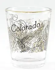 Colorado Wildlife Eagle Deer and Wolf Glassware Shot Glass