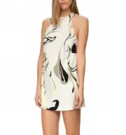Shona Joy Racer Mini Shift with Mesh Dress Size 8
