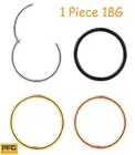 1pc Surgical Steel 18G Hinged Hoop Segment Septum Nose Lip Tragus Ring Earring