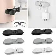 6 PCS Cord Organizer for Arcs and Flat Appliances, Adhesive Cable Clips Cable Cord Organizer for Home Appliances, Blender, Pressure Cooker, Coffee Maker and Air Fryer - Black, White, Grey