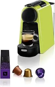 Nespresso De'Longhi Essenza Mini, EN 85.L Coffee Capsule Machine, Free Welcome Set with 16 Nespresso Capsules, 19 Bar Pump Pressure, Small Footprint, Green