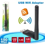 WiFi Adapter USB Wireless Network Card 150Mbps PC with Antenna Internet Dongle