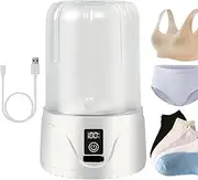 Underwear Washer Machine, Small Portable Clothes Washer, Rechargeable Travel Washing Machines with Adjustable Modes for Baby Cloth, Underwear & Socks, Quick Wash Laundry