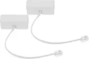 Hoement Rj11/rj14 Telephone Splitter 6p4c Detachable Lines Double Adapter for Cable Phone Line Converter