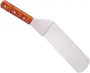 Alipis Stainless Steel Steak Shovel BBQ Shovel Flat Base Multi-Purpose Baking Tool Heat Resistant Wood Handle for Home Restaurant