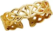 [JewelryWeb] 14k Yellow Gold Irish Claddagh Celtic Trinity Knot Band toe ring-toe ring for Women and Men