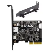 PCI-E X4/X8/X16 USB 3.2 Gen2 Expansion Card For USB1.1 2.0 3.0 3.1 3.2 Black