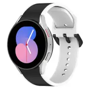 20mm Two Tone Silicone Sports Strap for Samsung Galaxy Watch 5-BlackWhite