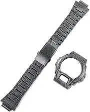 [PnterLoce] Metal Watchband With Watch Case Fit for Casio Fit for G-shock GW-9400 GW9400 Men's Bracelet Watch Bezel 316 Stainless Steel Watch Strap