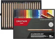Caran Dache Cardboard Box with 20 Assorted Colours