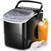 Ice Makers Countertop,26Lbs/24H,9 Cubes in 6 Mins,Portable Ice Maker Machine wit