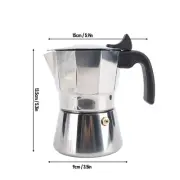 Classic Octagonal Stainless Steel Mocha Pot Italian Household Coffee Ma