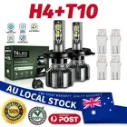 With Fan 2x H4 LED Headlight Bulbs Globes Kit For Mitsubishi Triton MN 2009-2015