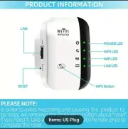 WiFi Extender Signal Booster 3000 Sq.ft. 30 Devices Easy Setup Long Range