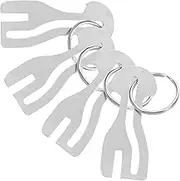KALLORY 4Pcs Portable Trolley Tokens Keychains Key Rings for Grocery Shopping Cart Removers Flexible Design for Easy Access and Practical Use