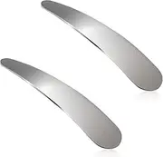 2 Pcs Mini Metal Cosmetic Spatulas, Silver Makeup Skincare Cream Spoon, Practical Cosmetics Dig Scoop, Skincare Spatula for Sampling and Mixing Makeup Cosmetic Beauty Tools