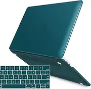 IBENZER Compatible with MacBook Pro 15 Inch Case 2019 2018 2017 2016 A1990 A1707, Plastic Hard Shell Case with Keyboard Cover for Mac Pro 15 Touch Bar, Quetzal Green, T15QUGN+1