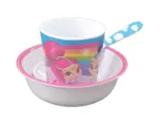 Kinnerton Shimmer & Shine 3 Piece Melamine Set - Includes Bowl, Spoon & Beaker