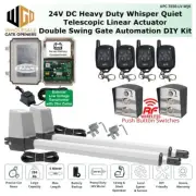 APC 24v LV Double Swing Gate Opener Kit With 4 Remotes, 2 Wireless Push Buttons