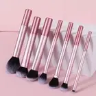 7 Pink Professional Makeup Brush Set Foundation Powder Blush Brushes Kit, H9G5