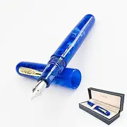 Conklin All American Fountain Pen in Lapis Blue with 18K Gold-Plated Accents – Broad Nib, Elegant Design & Premium Craftsmanship – Ideal Professionals & Pen Collectors