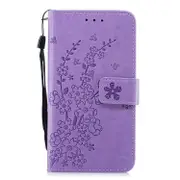 For Iphone 11 Pro Plum Blossom Pattern Leather Case With Holder and Card Slots