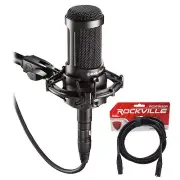 Audio Technica AT2035 Cardioid Condenser Studio Microphone/Mic+Case+XLR Cable