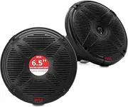 Pyle Dual 6.5’’ Water-Resistant Marine Speakers with Wireless RF Streaming Support, 2-Way Coaxial Audio System for Boat, Car & Off-Road with 100 Ft. Range, Universal OEM Replacement, Weatherproof