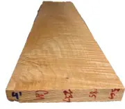 Curly Figured MapleBillet 23”x6.25”x.85”KD BigLeaf Guitar Bass Top Kiln Dried