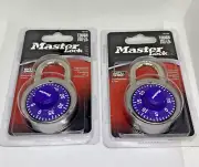 NEW Purple Master Locks 1514D Anti Shim Combination Locker Lock 3/4" LOT OF 2