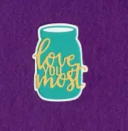 LOVE YOU MOST title die cuts scrapbook cards