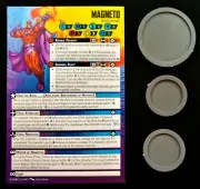 Marvel Crisis Protocol Magneto model with Ruins, Rules Card + Bases, NO Tokens