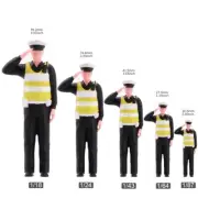 Resin 1/18 1/24 1/43 1/64 1/87 Traffic Police Salute Mini Diorama Figure Toys