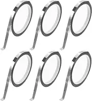 X AUTOHAUX Pinstripe Tape 164.04ft x 0.2" Car Stripes Pinstripe Decals for Car, Motorcycle and Boat, Racing Stripes DIY Stickers Mirror Silver 6 Pcs