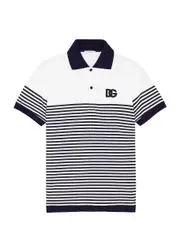 Dolce & Gabbana Kids Striped Piqué Cotton Polo Shirt (8-13 Years) - Navy - 08YR (8 Years) 08YR (8 years)