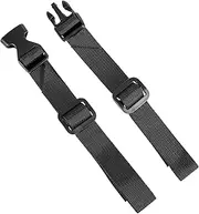 2 Pcs Backpacks Chest Straps Black Replacement Backpack Waist Strap Adjustable Sternum Straps Chest Belt with Quick Release Buckle for Hiking Camping, Black, One size