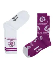 Manly Sea Eagles NRL 2 Pack Team Logo Sneaker Socks!